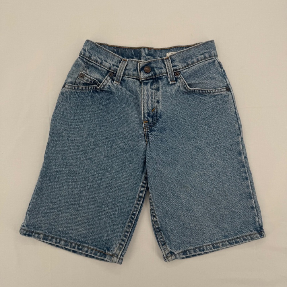 Vintage 90's Levis 560 Loose Fit Denim Shorts Rare USA Blank Orange Tab Size 9